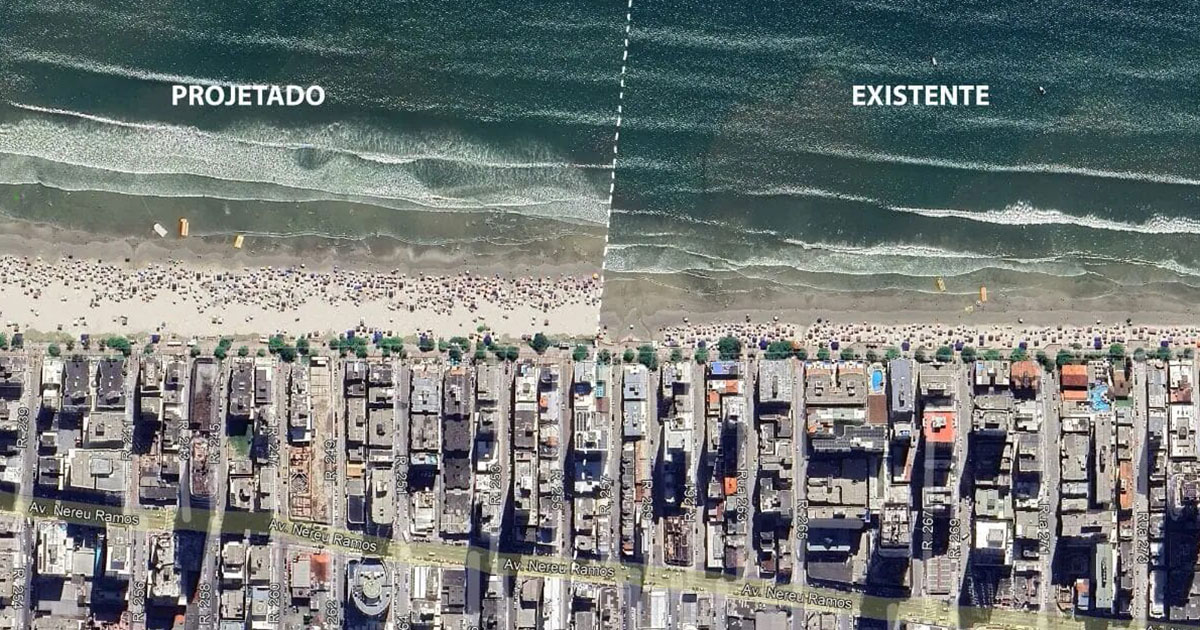 Engordamento Faixa de Areia Itapema